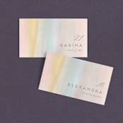 "Off Shore" - Place Cards in Dawn by Grace Kreinbrink - Front with Free Guest Printing