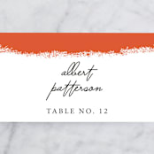 "Joyfully Ever After" - Place Cards in Tangerine by Faith Harlow - Detail