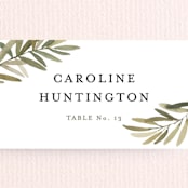 "Olive Branch" - Place Cards in Olive by Wildfield Paper Co - Detail