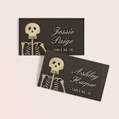 "Until Death" - Place Cards in Golden by Katie Zimpel - Front with Free Guest Printing