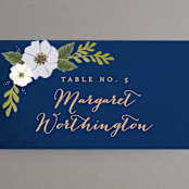 "Floral Ring" - Place Cards in Atlantic by Karidy Walker - Detail