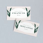 "Eternity" - Place Cards in Sage by Leah Bisch - Front with Free Guest Printing