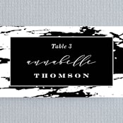 "Perspective" - Place Cards in Noir by Kimberly FitzSimons - Detail