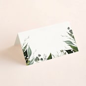 "Natures Greens" - Place Cards in Ivory by Susan Moyal - Blank front