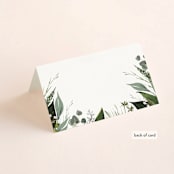 "Natures Greens" - Place Cards in Ivory by Susan Moyal - Folded Back of Card