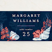 "Deep Blue" - Place Cards in Deep Blue by Paper Sun Studio - Detail
