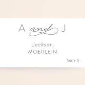 "Forever And" - Place Cards in Black Tie by Kim Dietrich Elam - Detail