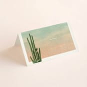 "Postcard from the Desert" - Place Cards in Sunset by Pink House Press - Blank front