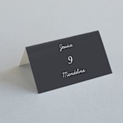 "Watercolor Leaf" - Place Cards in Porcelain by Johanna McShan - Folded with Free Guest Printing