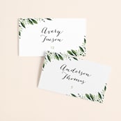 "Paradise" - Place Cards in Forest by Oma N. Ramkhelawan - Front with Free Guest Printing