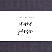 "Love Actually" - Place Cards in Onyx by Design Lotus - Detail