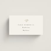 "Sense and Sensibility" - Place Cards in Cloud by Design Lotus - Front with Free Guest Printing