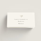 "Sense and Sensibility" - Place Cards in Cloud by Design Lotus - Folded with Free Guest Printing