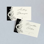 "Apeiron" - Place Cards in Ebony by GeekInk Design - Front with Free Guest Printing