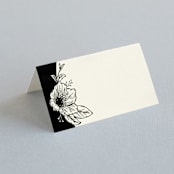 "Apeiron" - Place Cards in Ebony by GeekInk Design - Blank front