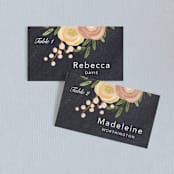 "botanica" - Place Cards in Midnight by Griffinbell Paper Co. - Front with Free Guest Printing