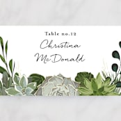 "Agave & Greens" - Place Cards in Ivory by Susan Moyal - Detail