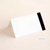 "Basically" - Place Cards in Noir by 2birdstone - Folded Back of Card