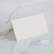 "Simply Grand" - Place Cards in Dove by Hooray Creative - Folded Back of Card