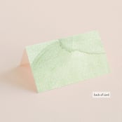 "Garden Square" - Place Cards in Basil by Olivia Raufman - Folded Back of Card