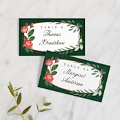 "Nature's Crest" - Place Cards in Forest by Paper Sun Studio - Front with Free Guest Printing