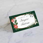 "Nature's Crest" - Place Cards in Forest by Paper Sun Studio - Folded with Free Guest Printing