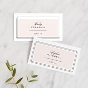 "Simply Framed" - Place Cards in Blush by Maddy Hague - Front with Free Guest Printing