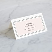 "Simply Framed" - Place Cards in Blush by Maddy Hague - Folded with Free Guest Printing