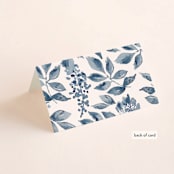 "Southern Comfort" - Place Cards in French Blue by Chris Griffith - Folded Back of Card