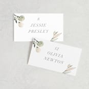 "Romantic Eucalyptus" - Place Cards in Sage by Petra Kern - Front with Free Guest Printing