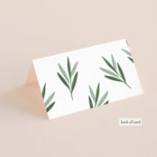 "Oliviers" - Place Cards in Spring by Gwen Bedat - Folded Back of Card