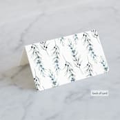 "Winterelle" - Place Cards in Cornflower by Petra Kern - Folded Back of Card