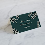 "Snippet" - Place Cards in Pine by Sarah Brown - Folded with Free Guest Printing