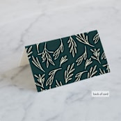 "Snippet" - Place Cards in Pine by Sarah Brown - Folded Back of Card