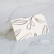 "Timeless" - Place Cards in Taupe by Leah Bisch - Folded Back of Card