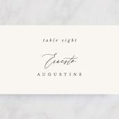 "Timeless" - Place Cards in Taupe by Leah Bisch - Detail