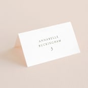 "New England" - Place Cards in Fern by Megan Davis - Folded with Free Guest Printing