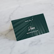 "Palm Layers" - Place Cards in Palm Frond by Jill Means - Folded with Free Guest Printing