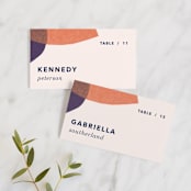 "tissue texture" - Place Cards in Papaya by Carrie Moradi - Front with Free Guest Printing