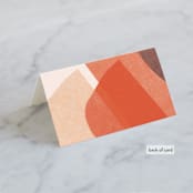 "tissue texture" - Place Cards in Papaya by Carrie Moradi - Folded Back of Card