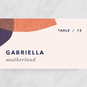 "tissue texture" - Place Cards in Papaya by Carrie Moradi - Detail