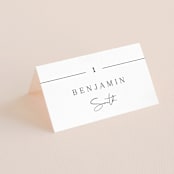 "In Love" - Place Cards in Ink by Carolyn MacLaren - Folded with Free Guest Printing