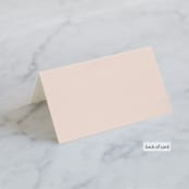 "Loved" - Place Cards in Champagne by Angela Garrick - Folded Back of Card