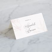 "Flora" - Place Cards in Blush by Nicoletta Savod - Folded with Free Guest Printing