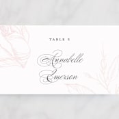 "Flora" - Place Cards in Blush by Nicoletta Savod - Detail