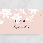 "Batikka" - Place Cards in Blush by Paper Raven Co. - Detail