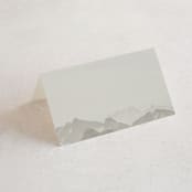 "Modern Mountain" - Place Cards in Fog by Stephanie Biller - Blank front