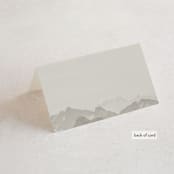 "Modern Mountain" - Place Cards in Fog by Stephanie Biller - Folded Back of Card