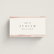 "First Love" - Place Cards in Blush by Pixel and Hank - Front with Free Guest Printing