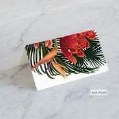 "Tropical Bouquet" - Place Cards in Basil by Elly - Folded Back of Card